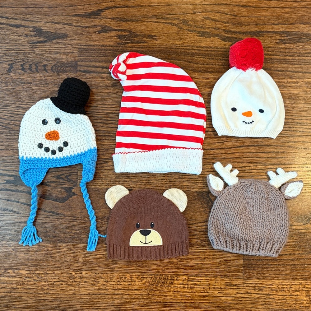 Bundle of Baby Winter Knit Hats